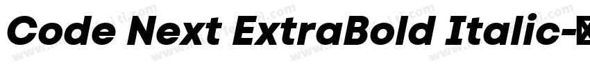 Code Next ExtraBold Italic字体转换